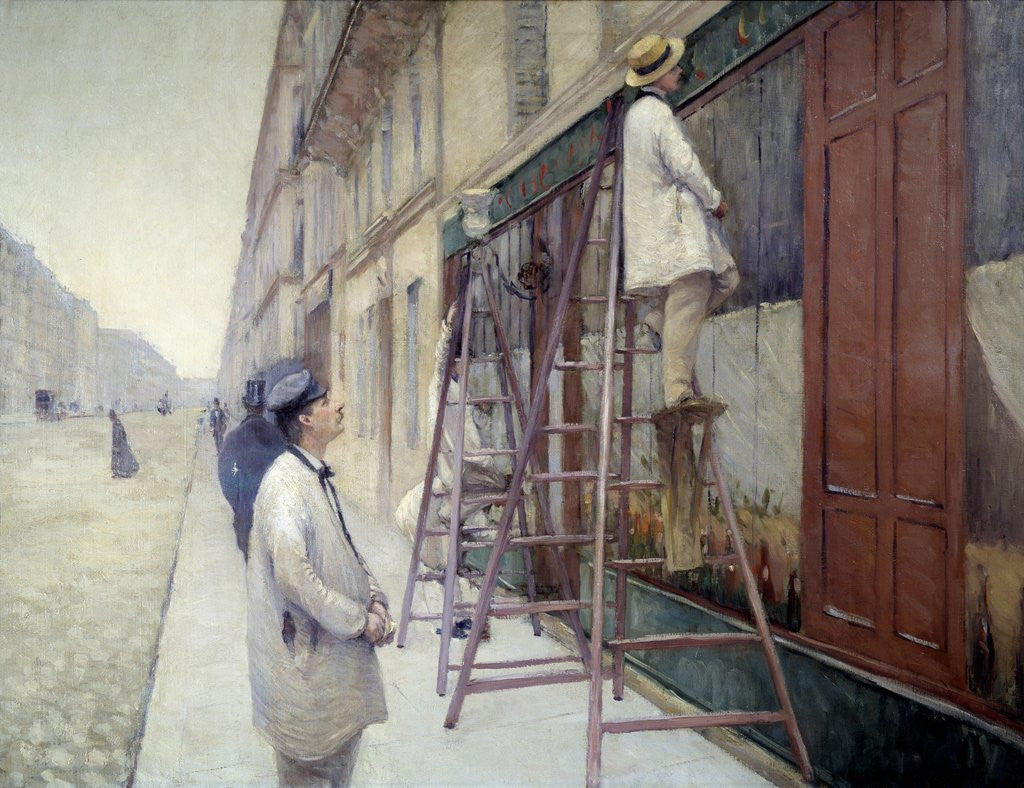 Detail of The House Painters by Gustave Caillebotte