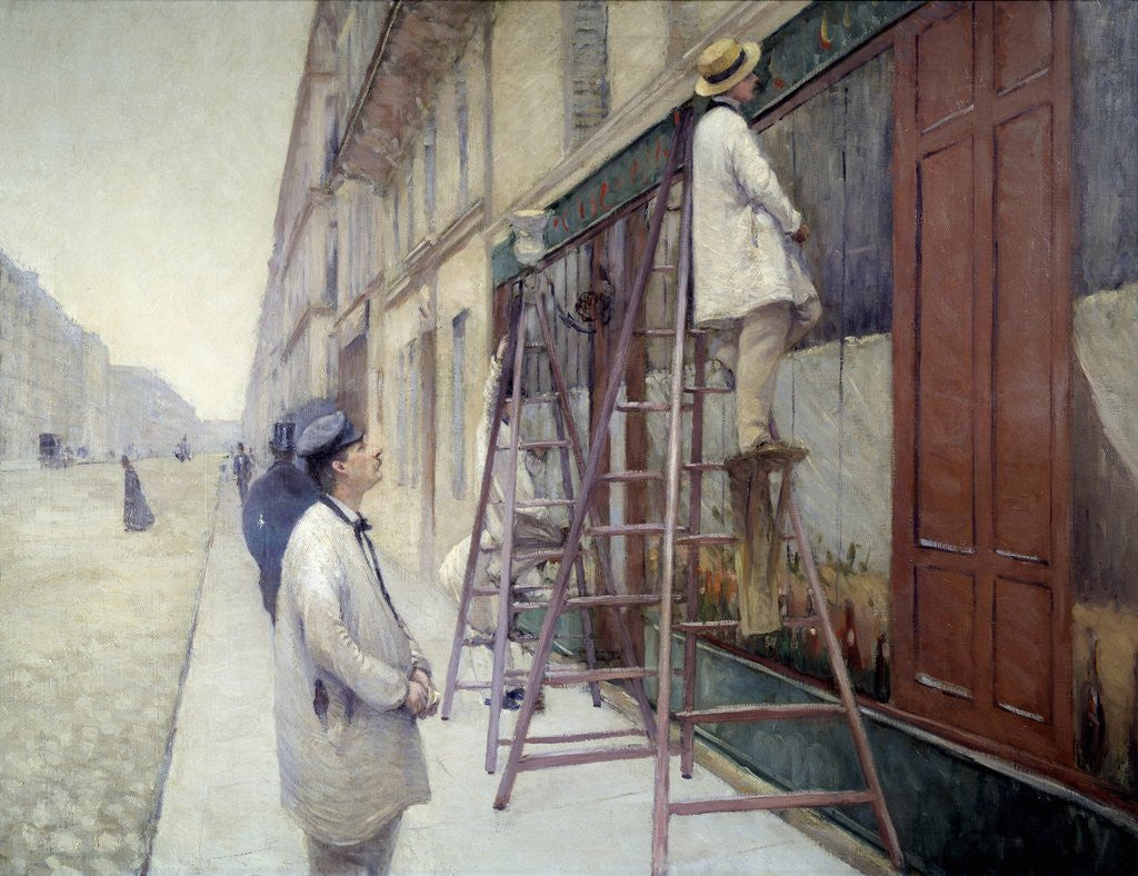 Detail of The House Painters by Gustave Caillebotte