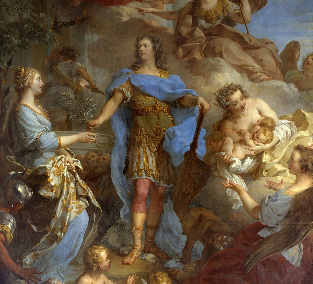 Detail of Louis XV bringing peace to Europe by Francois Le Moyne