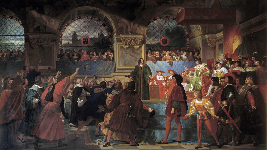 Detail of Louis XII proclaimed Father of the People at The States-General of Tours by Jean Louis Bezard