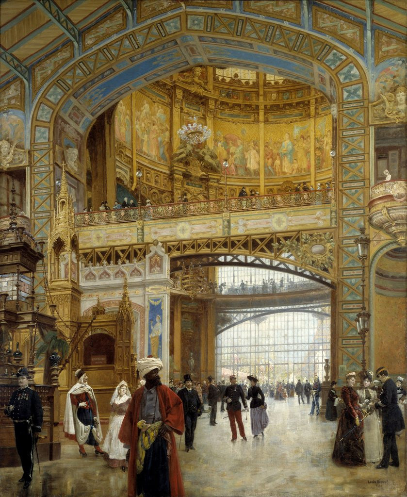 Detail of The central Dome of the World Fair in Paris, 1889 by Louis Beroud