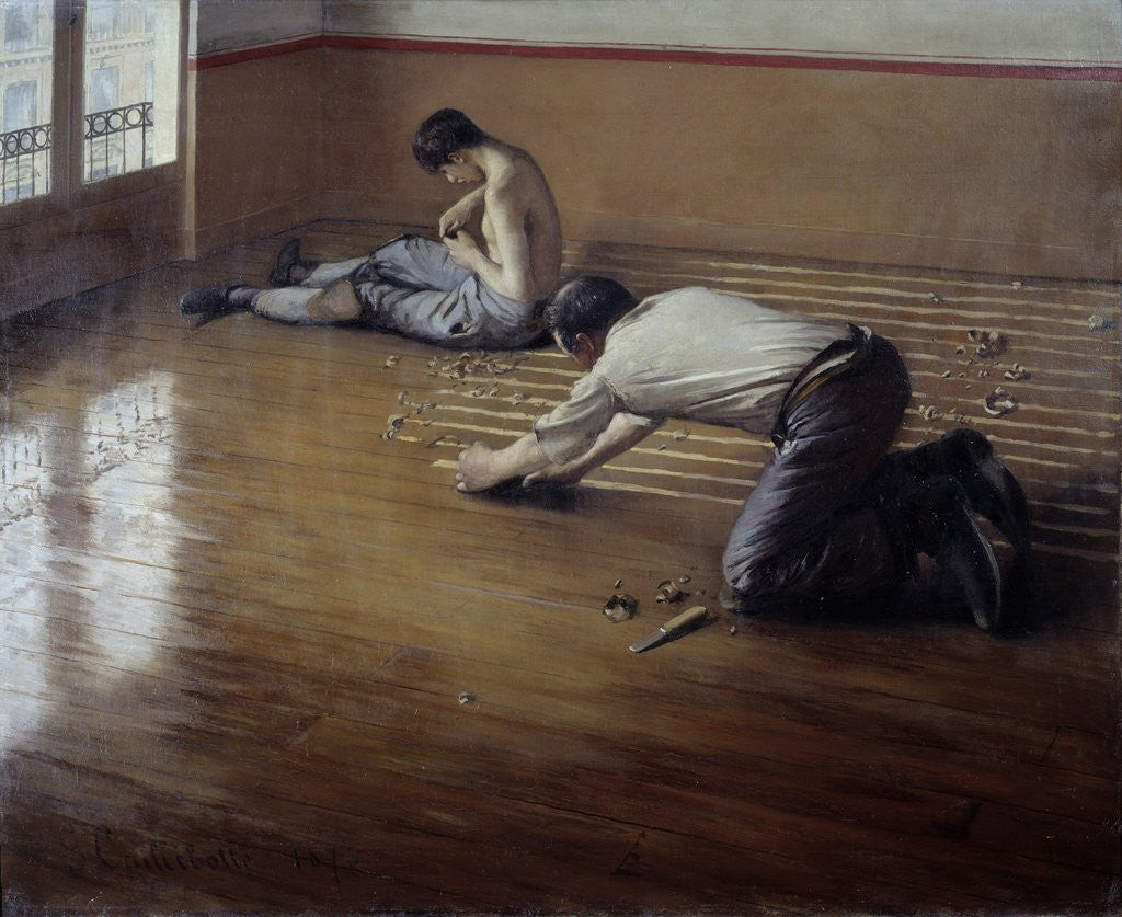 Detail of The Floor Planers by Gustave Caillebotte