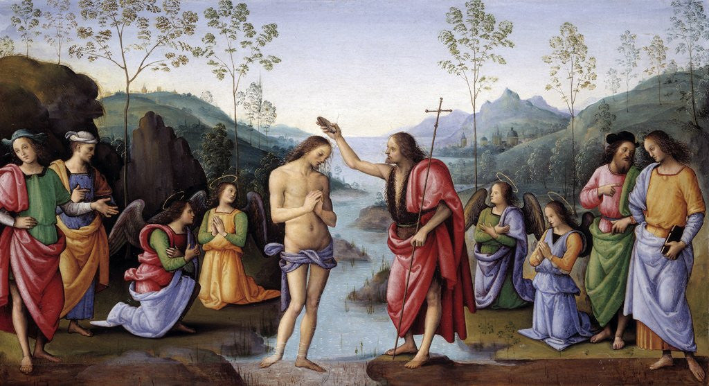 Detail of The Baptism of Christ by Perugino