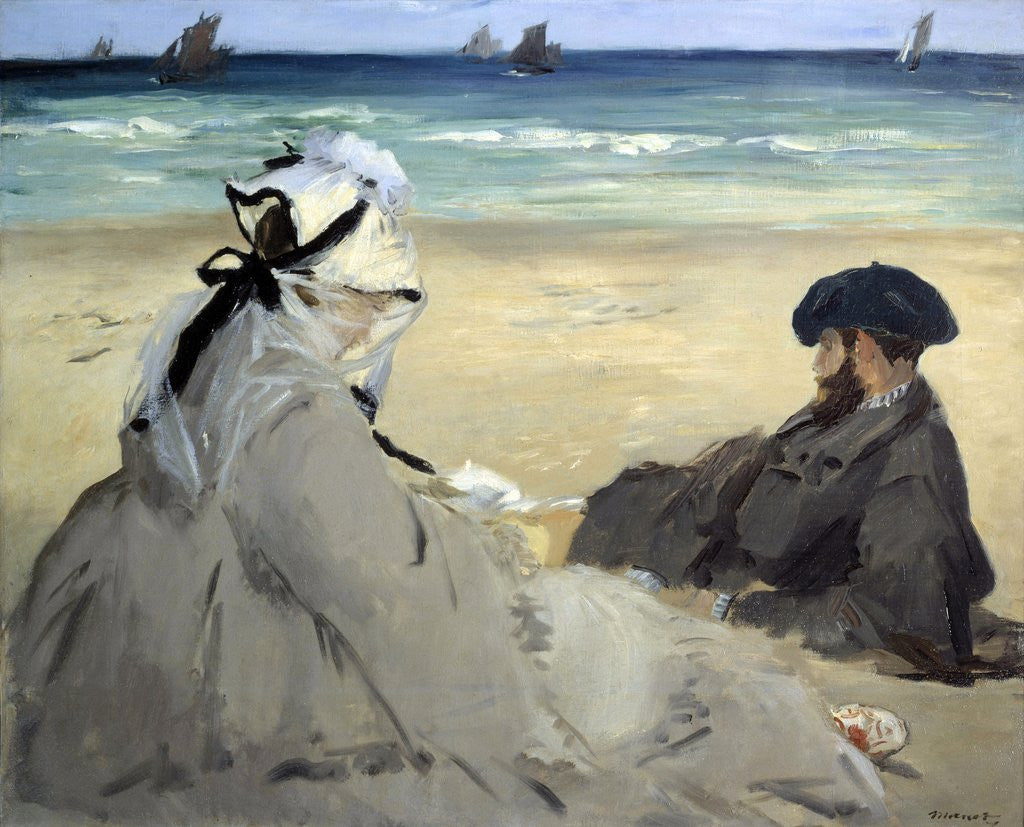 Detail of On the beach by Edouard Manet