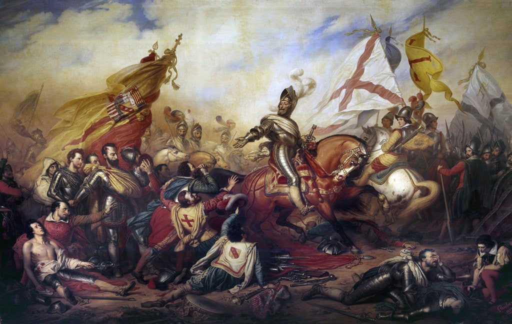 Detail of King Henry IV of France (1553-1610) at the battle of Ivry, 14 March 1590 by Anonymous