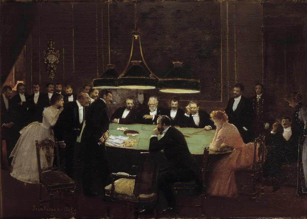 Detail of he Gaming Room at the Casino, 1889, by Jean Beraud