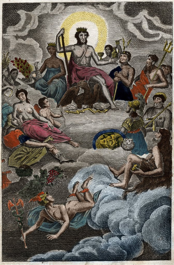 Detail of Assembly of the Gods on the mount Olympus by Anonymous