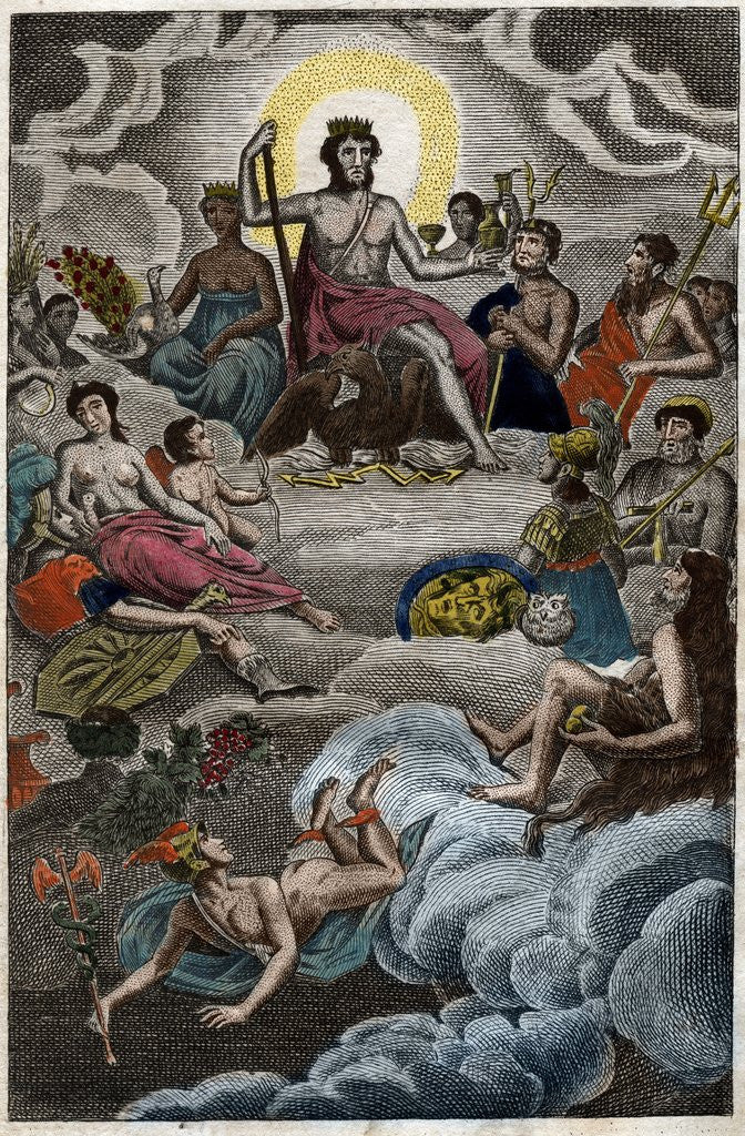 Detail of Assembly of the Gods on the mount Olympus by Corbis