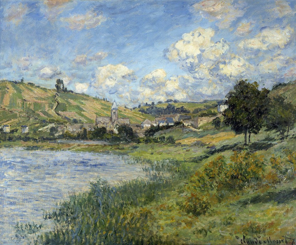 Detail of Landscape at Vetheuil by Claude Monet