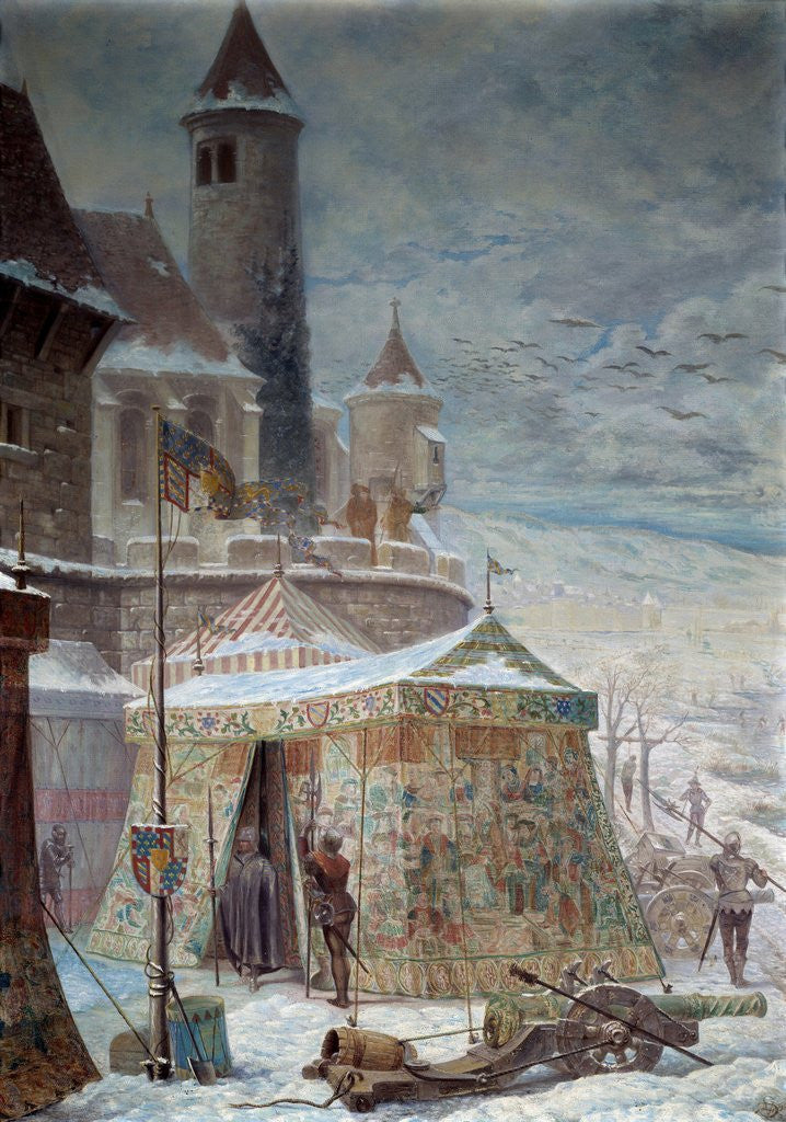 Detail of The tent of Charles le Temeraire at the Siege of Nancy by Gaston Save