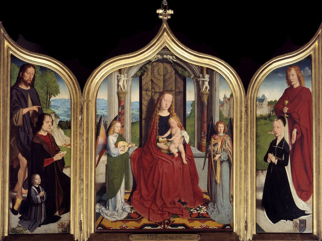 Detail of Triptych of the Sedano family by Gerard David
