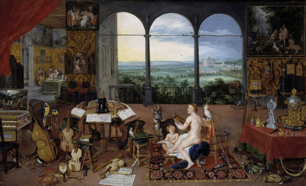 Detail of The Hearing. Allegory of the five senses by Jan Brueghel the Elder