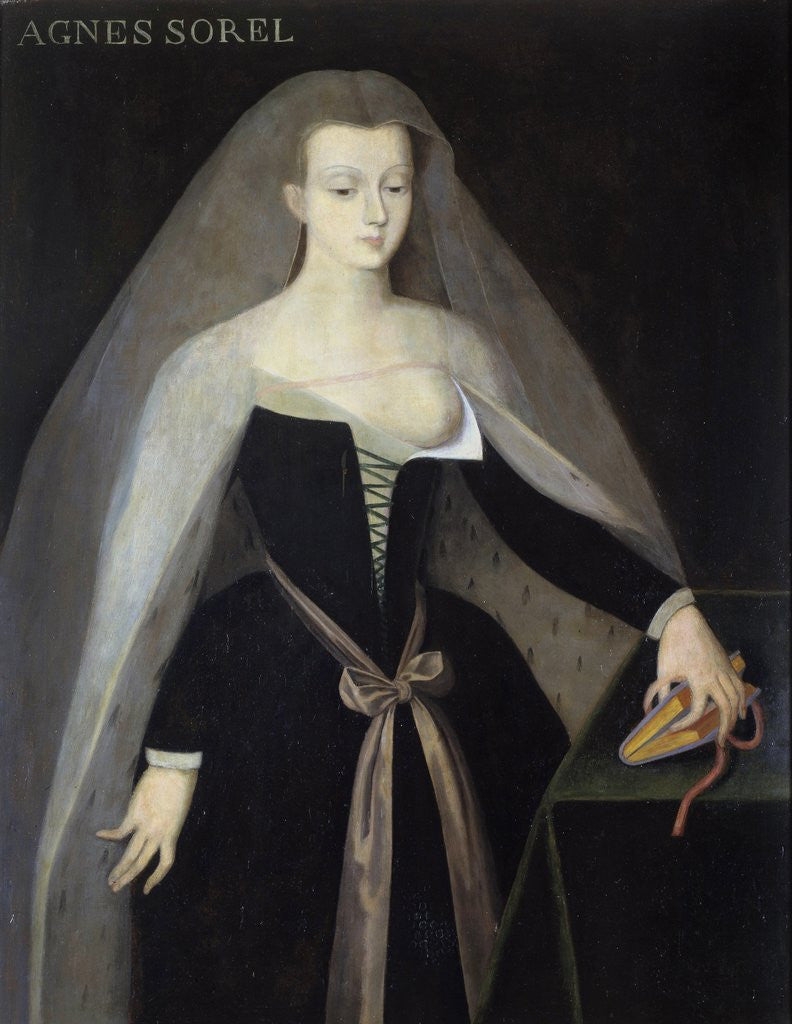 Detail of Portrait of Agnes Sorel after Jean Fouquet by Anonymous