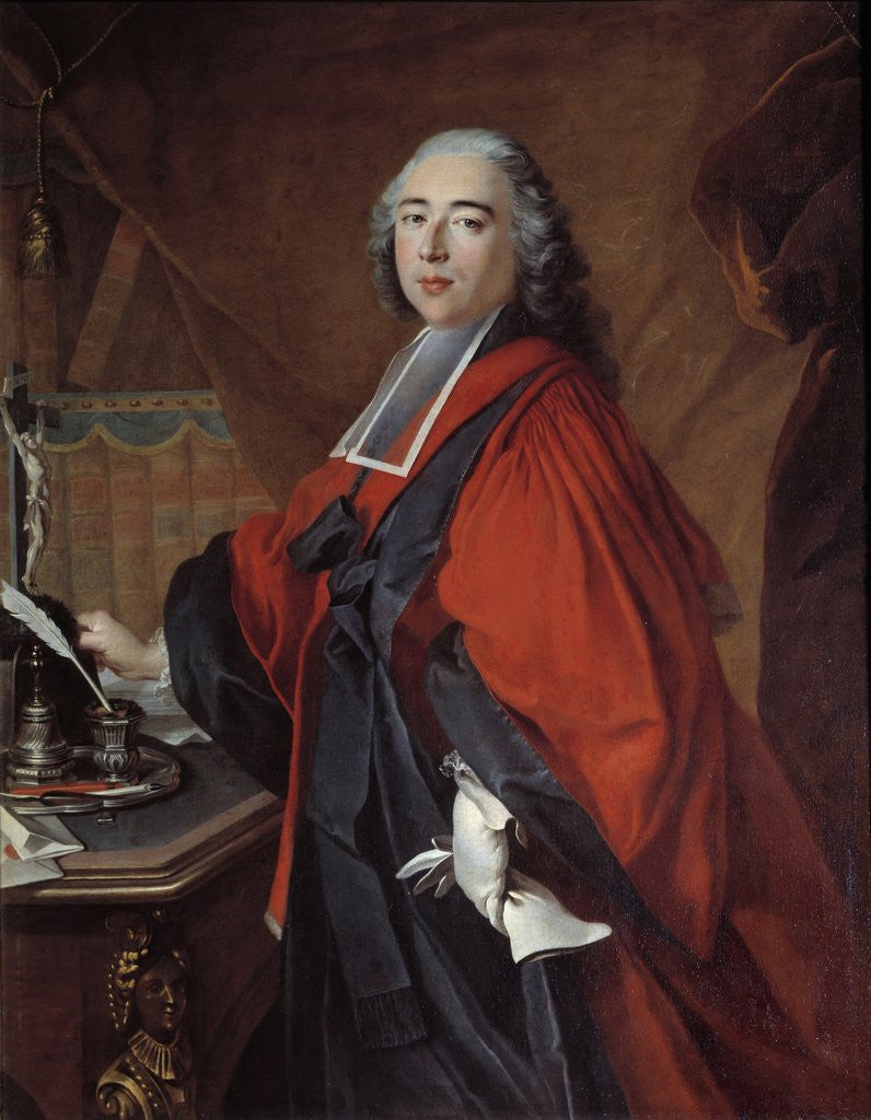 Detail of Portrait of a Magistrate by Louis Tocque