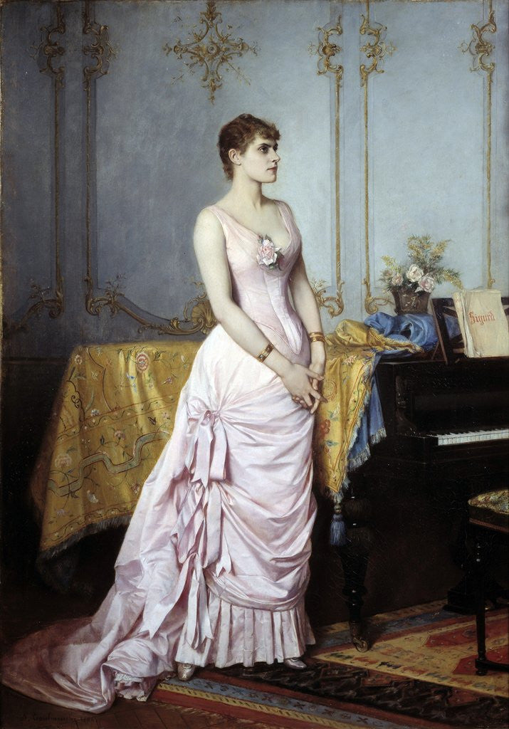 Detail of Portrait of the singer Rose Caron by Auguste Toulmouche