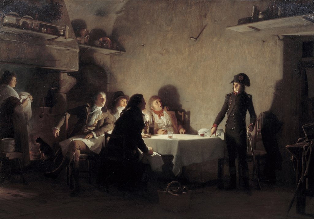 Detail of The Supper at Beaucaire - Life of Napoleon Bonaparte by Jean Jules Antoine Lecomte du Nouy