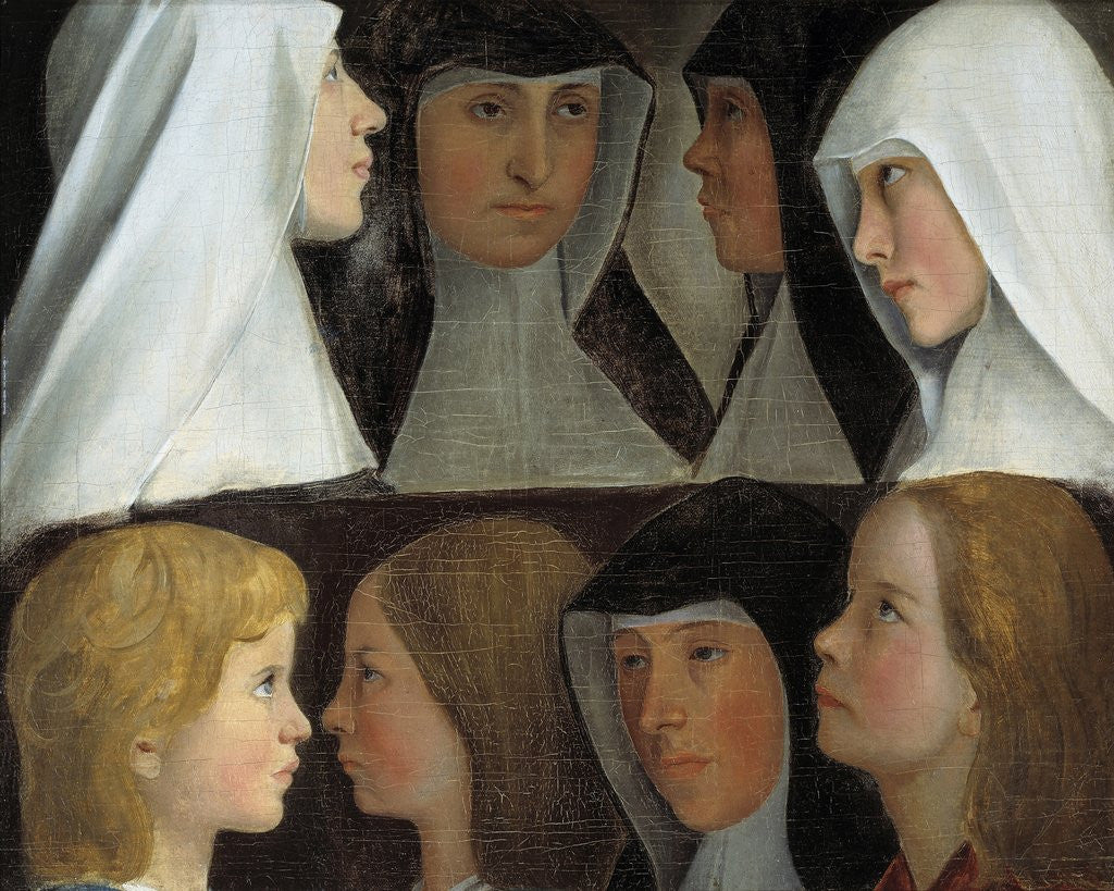 Detail of Religious postulants and novices of the Order of Saint Benedict by Anonymous