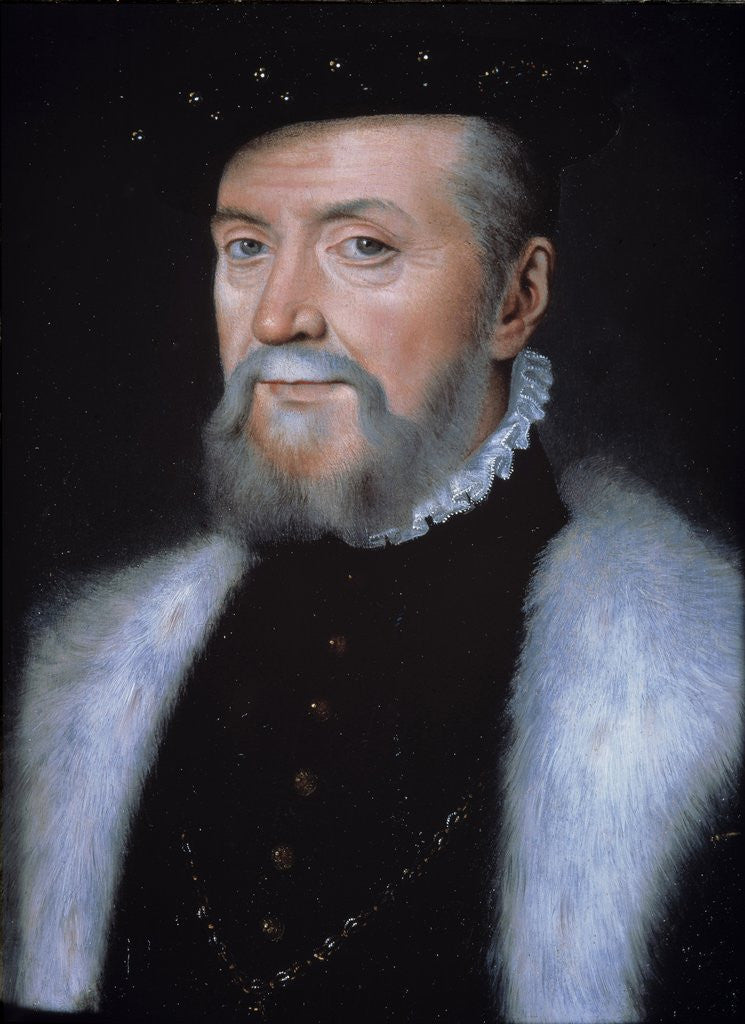 Detail of Portrait of Connetable Anne de Montmorency by Anonymous