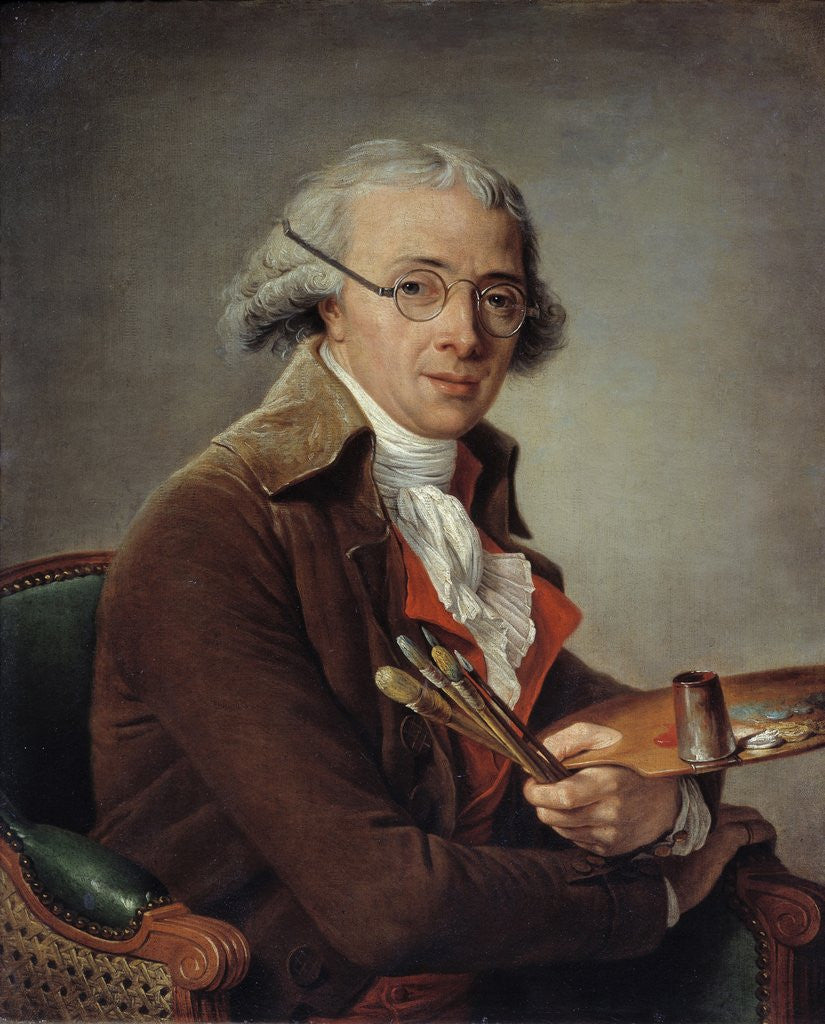 Detail of Portrait of the painter Francois-Andre Vincent by Adelaide Labille-Guiard
