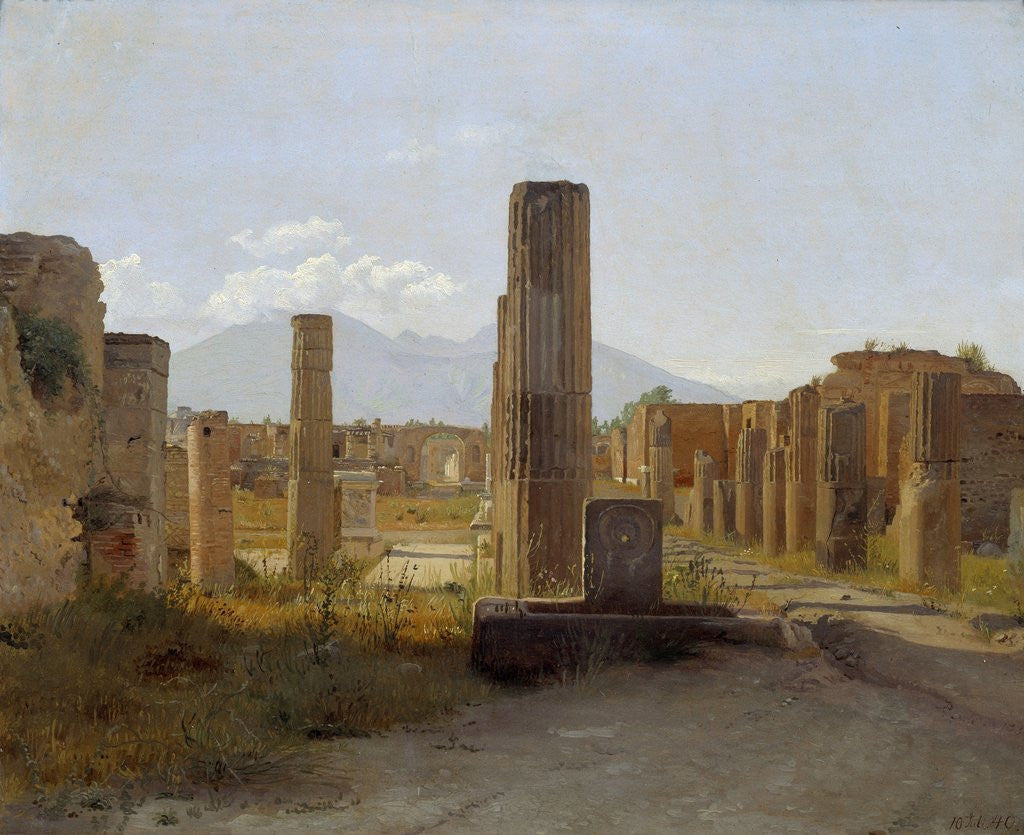 Detail of The Forum at Pompeii by Christian Kobke