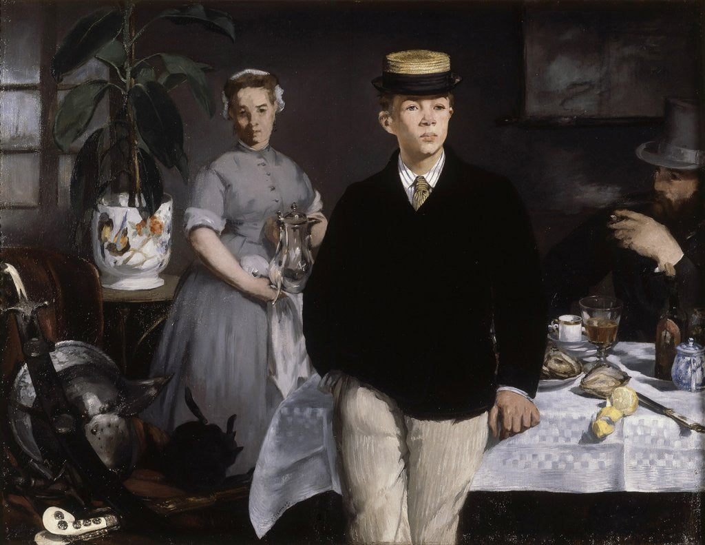 Detail of Luncheon in the Studio by Edouard Manet