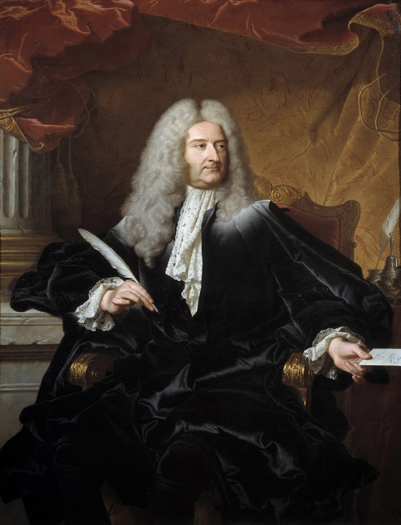 Detail of Portrait of Germain Louis de Chauvelin by Hyacinthe Rigaud