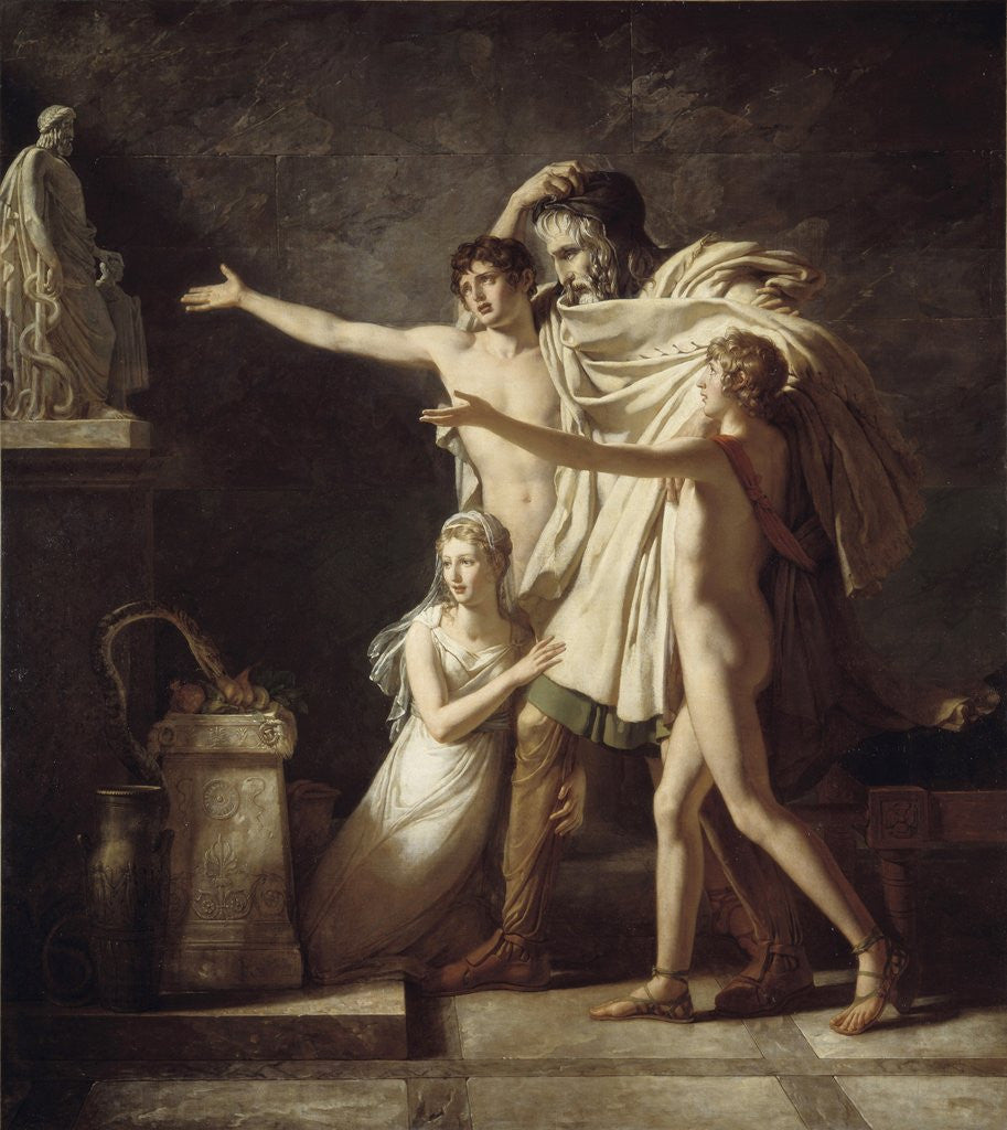 Detail of The Offering to the god Aesculapius by Pierre Narcisse Guerin