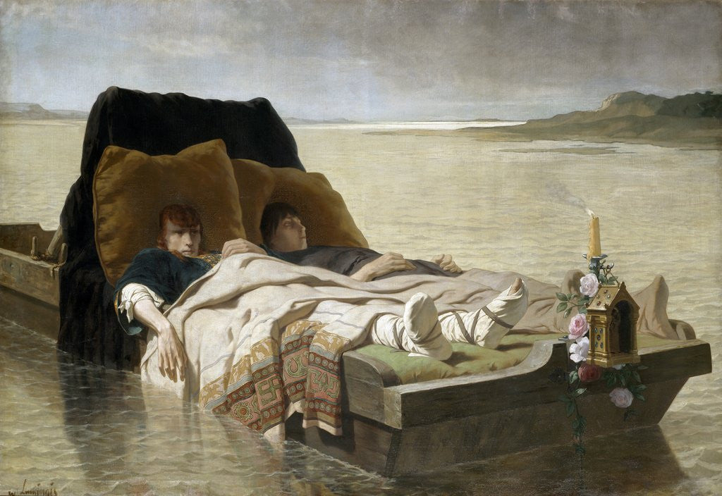 Detail of The sons of Clovis II by Evariste Vital Luminais