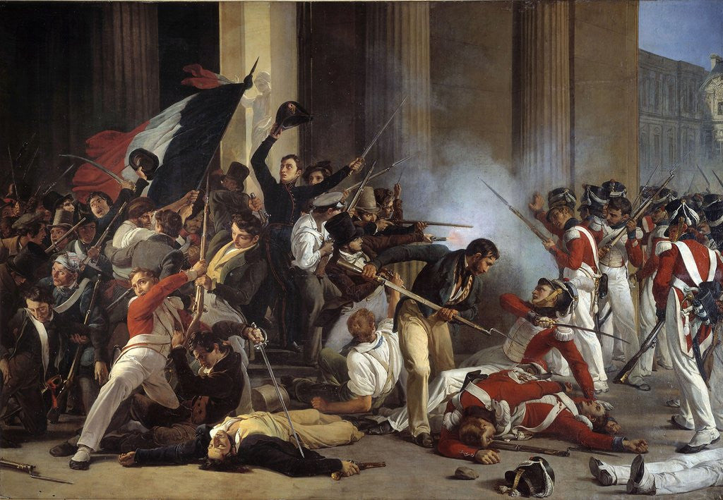 Detail of Taking of the Louvre and massacre of the Swiss Guards, 29/07/1830 by Corbis