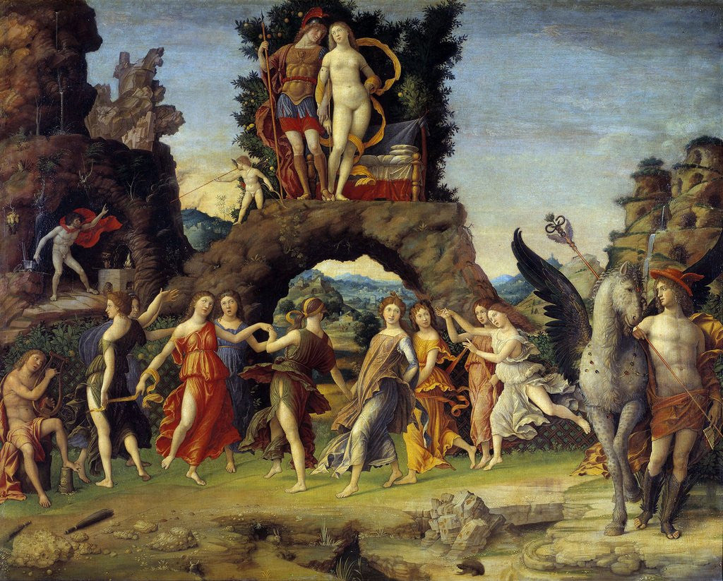 Detail of Parnassus (Mars and Venus) by Andrea Mantegna