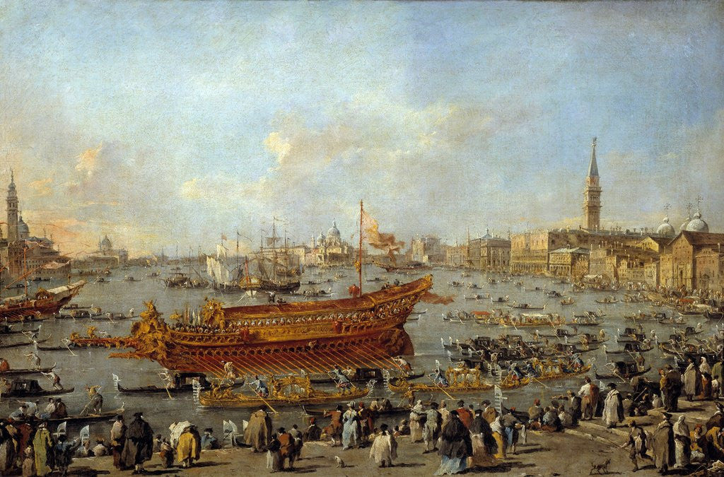 Detail of Departure of the Bucentaur to the Venice's Lido by Francesco Guardi