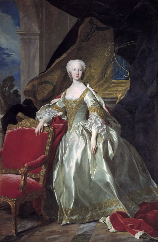 Detail of Full-length portrait of Maria Teresa Rafaela of Spain by Louis Michel van Loo