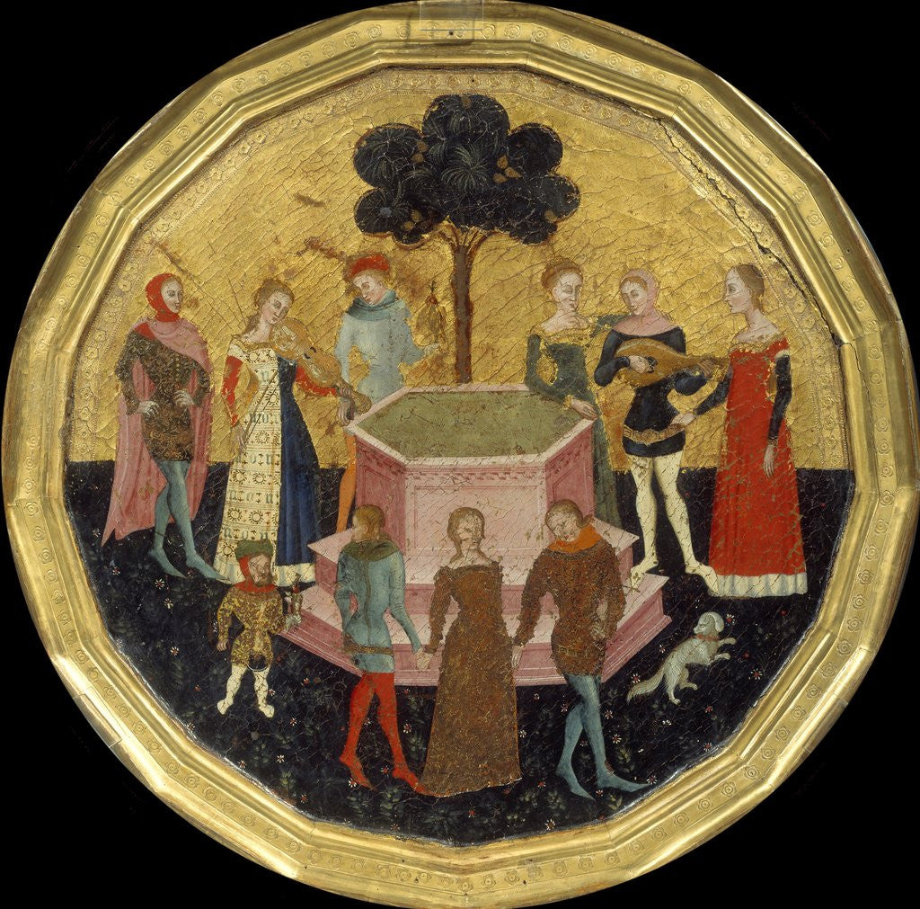 Detail of The Garden of Love attributed to Andrea da Firenze by Anonymous