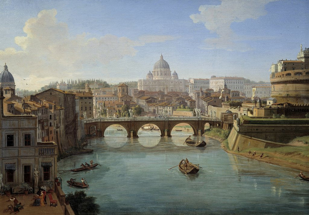 Detail of View of St. Peter's Basilica in Rome by Gaspar van Wittel