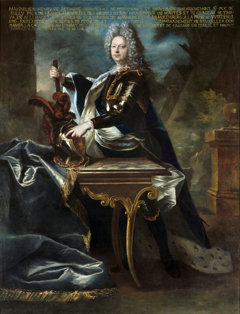 Detail of Portrait of Maximilien Henri VI de Bethune attributed to Hyacinthe Rigaud by Anonymous