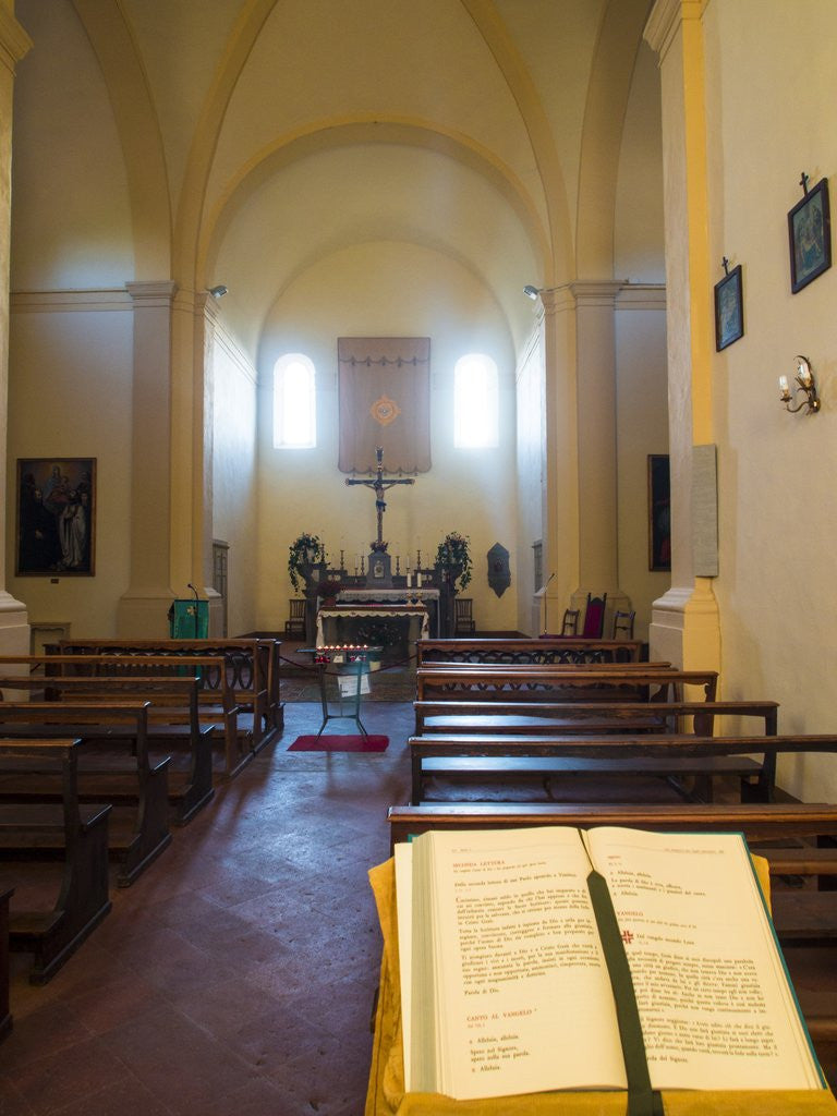 Detail of Inside very small chapel in the town of Volpaia Chianti Tuscany by Anonymous