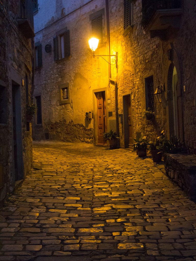 Detail of Night scene from the streets of Montefillairi chianti Tuscany by Anonymous