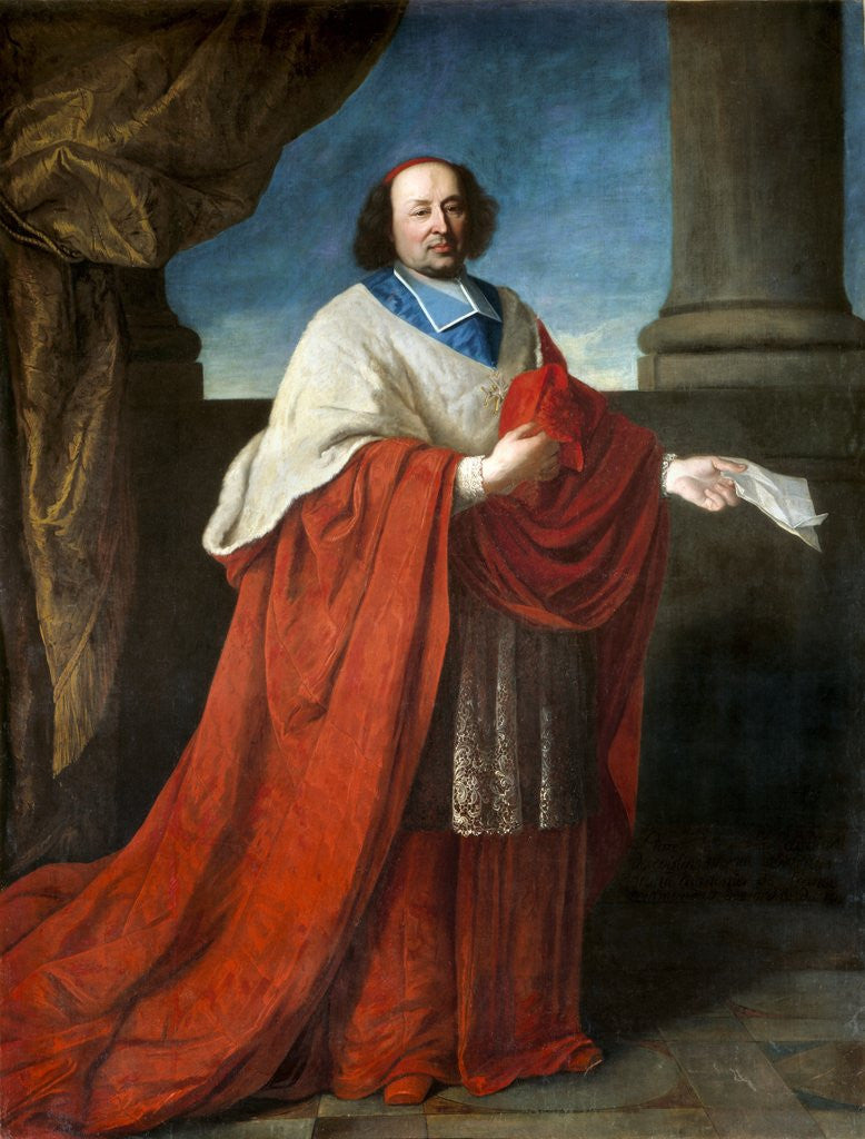 Detail of Portrait of Cardinal de Cambout de Coislin by Anonymous