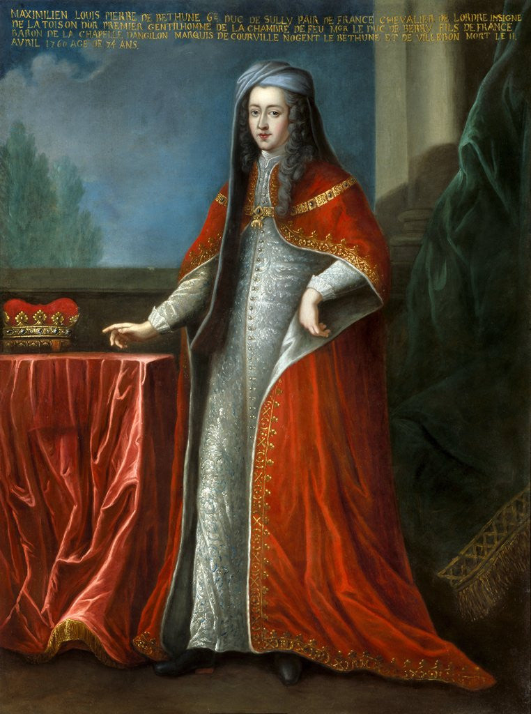 Detail of Portrait of Louis Pierre Maximilien de Bethune by Anonymous