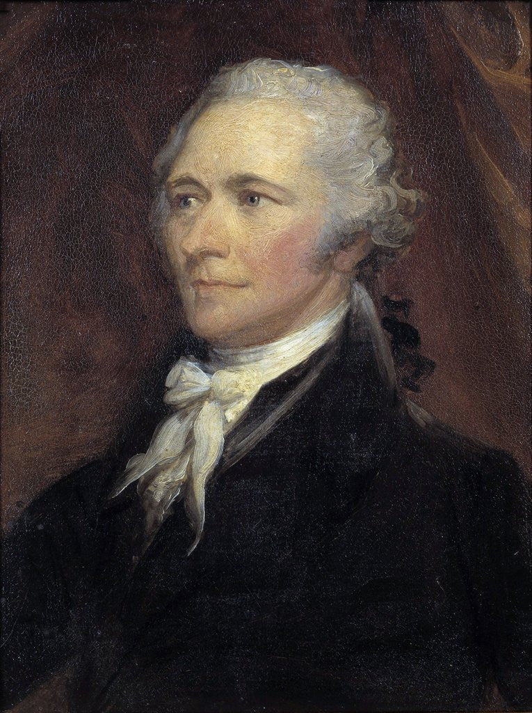 Detail of Portrait of Alexander Hamilton by George Healy