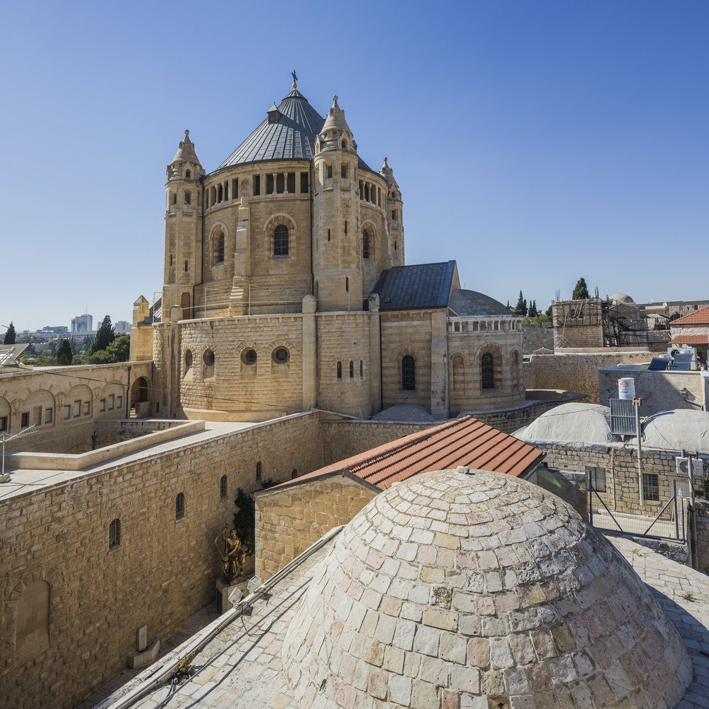 Detail of Mount Zion, view of the Abbey of the Dormition (or Abbey of Hagia Maria Sion) by Anonymous