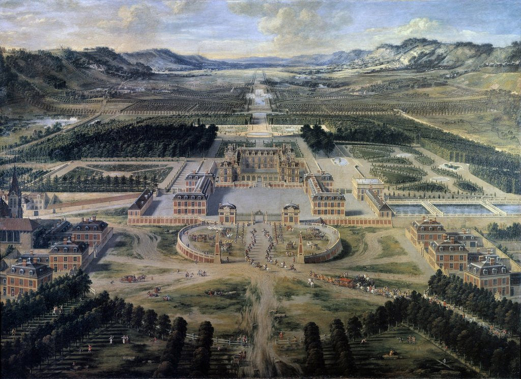 Detail of View of the Castle and Gardens of Versailles, 1668 by Pierre Patel-the father