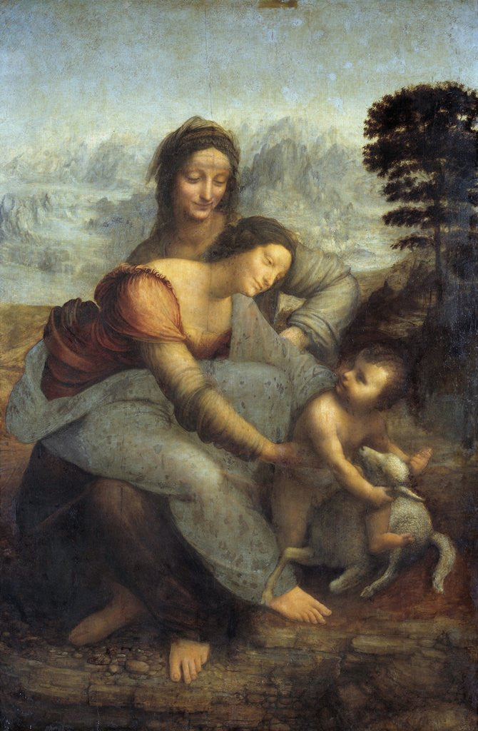 Detail of The Virgin, Child Jesus and St. Anne - by Leonard de Vinci