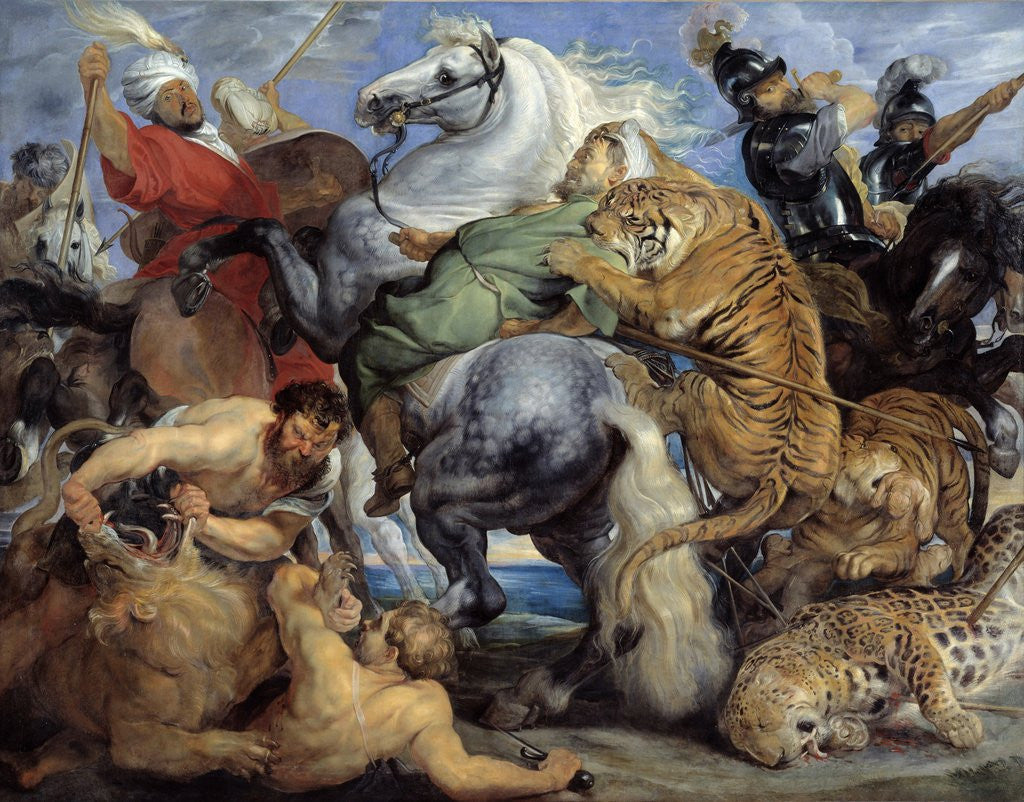 Detail of The Tiger Hunt by Peter Paul Rubens