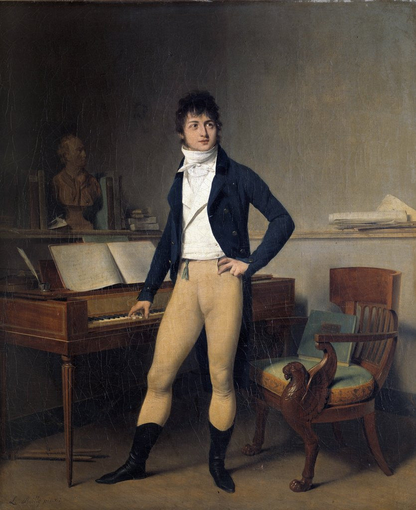 Detail of Portrait of Francois Adrien Boieldieu by Louis Leopold Boilly