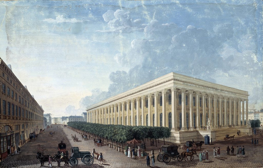 Detail of The Palais de la Bourse by Henri Courvoisier Voisin