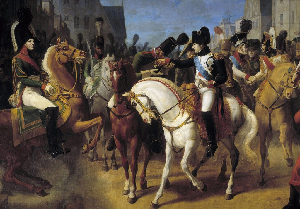 Detail of Detail of Napoleon decorating the Grenadier Lazareff at Tilsit by Jean-Baptiste Debret