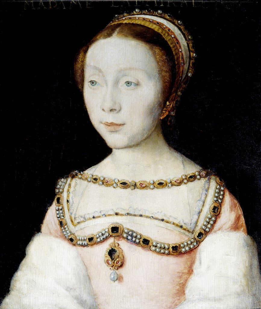 Detail of Portrait of Francoise de Longwy by Corneille de Lyon
