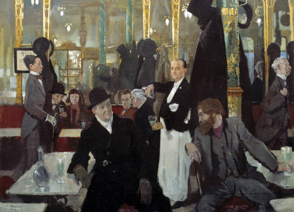 Detail of The Cafe Royal in London by Sir William Orpen