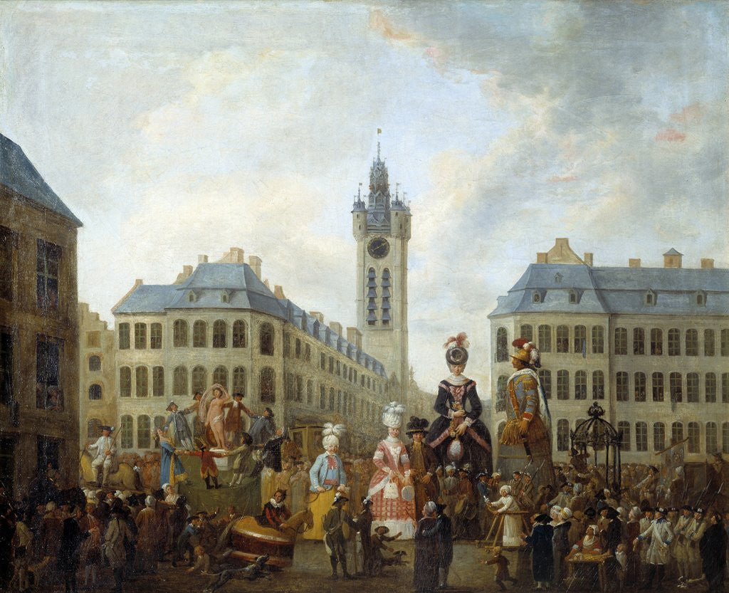 Detail of The family of the great Gayant of Douai by Watteau de Lille
